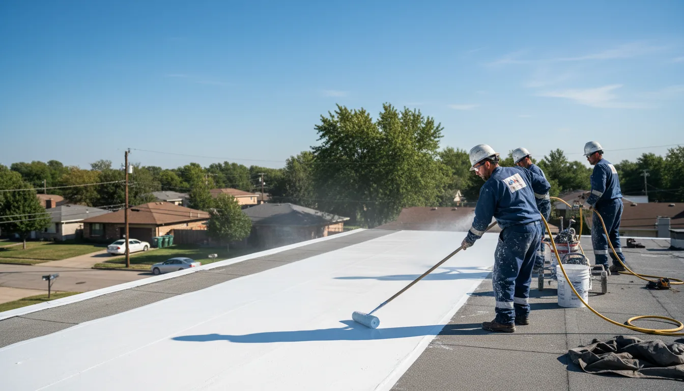 Commercial roof coating in Holly Springs, MS near me